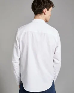 Clearance Dunnes Stores Paul Galvin Cotton Blend Long-Sleeved Grandad Shirt