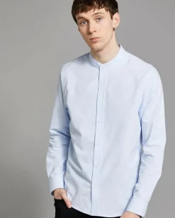 Best Dunnes Stores Paul Galvin Cotton Blend Long-Sleeved Grandad Shirt