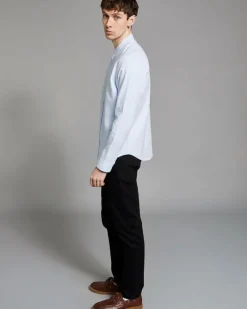 Best Dunnes Stores Paul Galvin Cotton Blend Long-Sleeved Grandad Shirt
