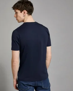 Outlet Dunnes Stores Paul Galvin Navy Stretch Fit T-Shirt