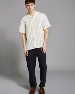 Outlet Dunnes Stores Paul Galvin Short-Sleeved Jacquard Stripe Shirt