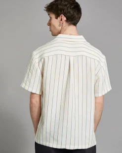 Outlet Dunnes Stores Paul Galvin Short-Sleeved Jacquard Stripe Shirt