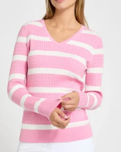 Best Dunnes Stores Pádraig Harrington Golf Pink Cable Knit Jumper