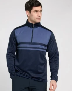 Discount Dunnes Stores Pádraig Harrington Half Zip Jacquard Stripe Top