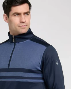 Discount Dunnes Stores Pádraig Harrington Half Zip Jacquard Stripe Top