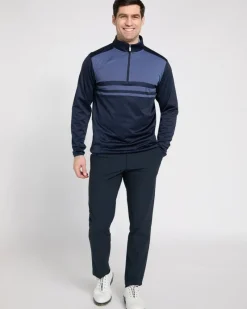 Discount Dunnes Stores Pádraig Harrington Half Zip Jacquard Stripe Top