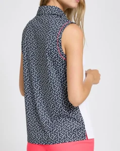 Outlet Dunnes Stores Pádraig Harrington Print Sleeveless Golf Polo