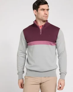 Sale Dunnes Stores Pádraig Harrington Quarter Zip Colour Block Jumper