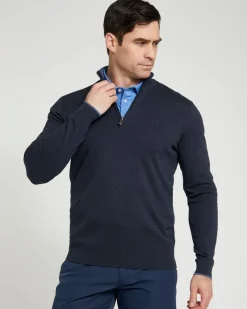 Fashion Dunnes Stores Pádraig Harrington Quarter Zip Funnel Neck Knit Jumper