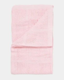 Fashion Dunnes Stores Pink Cellular Blanket