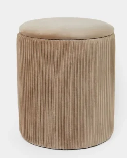 Clearance Dunnes Stores Pintuck Velvet Footstool With Storage