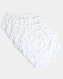 New Dunnes Stores Plain Cotton Rich Full Briefs - Pack of 5
