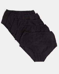 Clearance Dunnes Stores Plain Cotton Rich Full Briefs - Pack of 5