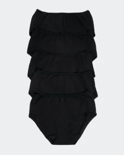 Discount Dunnes Stores Plain Cotton Rich Midi Briefs - Pack of 5