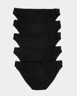 Discount Dunnes Stores Plain Cotton-Rich Mini Briefs- Pack of 5