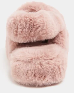 Online Dunnes Stores Plush Fur Crossover Sliders