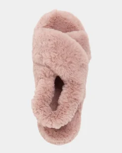 Online Dunnes Stores Plush Fur Crossover Sliders