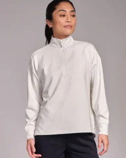 Best Dunnes Stores Powercut All-Day Wear Half Zip Marshmallow Sweatshirt
