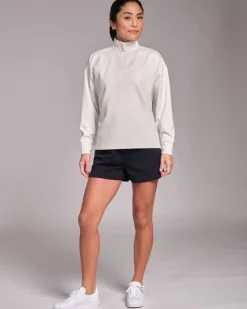 Best Dunnes Stores Powercut All-Day Wear Half Zip Marshmallow Sweatshirt
