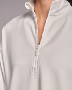 Best Dunnes Stores Powercut All-Day Wear Half Zip Marshmallow Sweatshirt