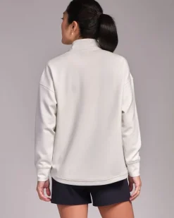 Best Dunnes Stores Powercut All-Day Wear Half Zip Marshmallow Sweatshirt