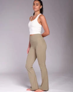 Fashion Dunnes Stores Powercut All-Day-Wear Sandy Taupe Flared Leggings