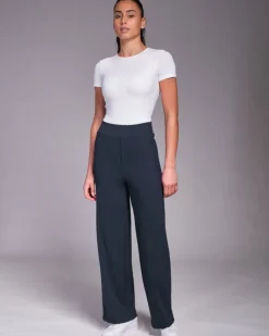 Discount Dunnes Stores Powercut All-Day-Wear Wide Leg Trousers Outerspace Navy
