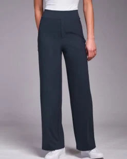 Discount Dunnes Stores Powercut All-Day-Wear Wide Leg Trousers Outerspace Navy