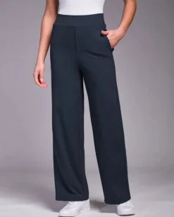Discount Dunnes Stores Powercut All-Day-Wear Wide Leg Trousers Outerspace Navy