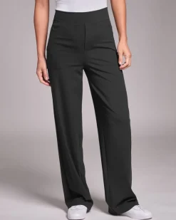 Online Dunnes Stores Powercut All-Day-Wear Wide Leg Trousers Asphalt Grey