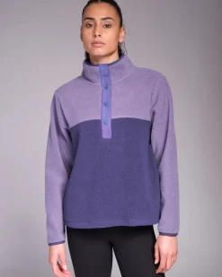 Clearance Dunnes Stores Powercut Ascend Half Snap Purple Haze Fleece