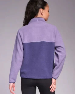 Clearance Dunnes Stores Powercut Ascend Half Snap Purple Haze Fleece