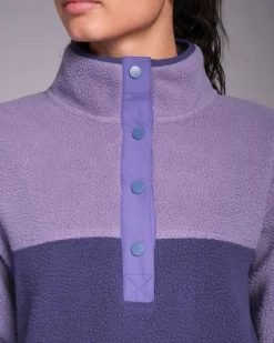 Clearance Dunnes Stores Powercut Ascend Half Snap Purple Haze Fleece