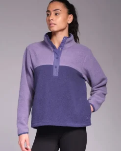 Clearance Dunnes Stores Powercut Ascend Half Snap Purple Haze Fleece