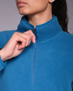 Online Dunnes Stores Powercut Ascend Quarter Zip Vintage Blue Fleece