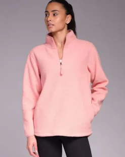 Hot Dunnes Stores Powercut Ascend Quarter Zip Rose Elegance Fleece
