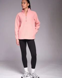 Hot Dunnes Stores Powercut Ascend Quarter Zip Rose Elegance Fleece