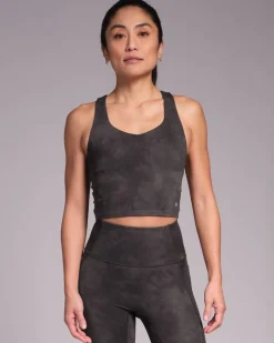 Sale Dunnes Stores Powercut Freemove Cropped Vest Top Black Marble