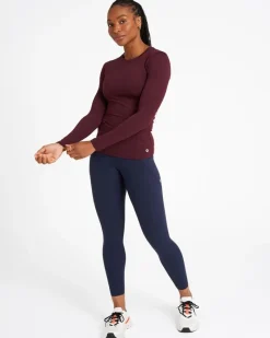 Sale Dunnes Stores Powercut Sculpt Perform Long Sleeve Top In Dark Burgundy