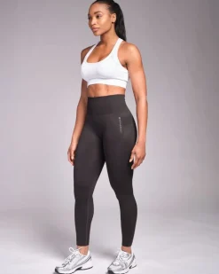 Fashion Dunnes Stores Powercut Solid Seamless Leggings Monument Grey