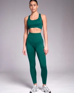 Sale Dunnes Stores Powercut Solid Seamless Leggings Jungle Green