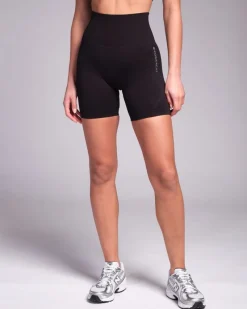 Sale Dunnes Stores Powercut Solid Seamless 6" Shorts in Black
