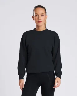 Fashion Dunnes Stores Powercut Studio Crew Sweatshirt In Black