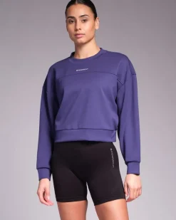 Discount Dunnes Stores Powercut Studio Cropped Sweatshirt Future Dusk