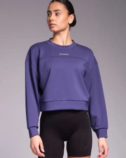 Discount Dunnes Stores Powercut Studio Cropped Sweatshirt Future Dusk