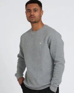 Sale Dunnes Stores Powercut Tek Pak Men's Grey Marl Crew Neck Sweatshirt