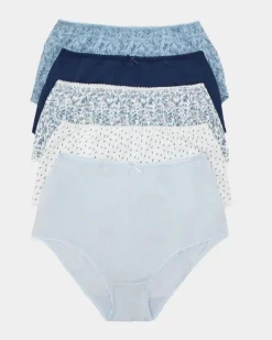 New Dunnes Stores Print Cotton Rich Full Brief - Pack Of 5