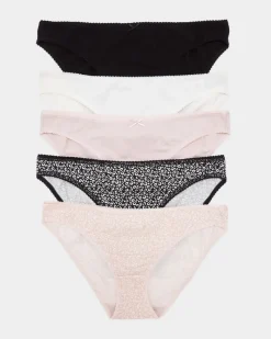 Hot Dunnes Stores Print Cotton Rich Mini Briefs - Pack of 5