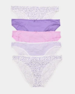 Best Dunnes Stores Print Cotton Rich Mini Briefs - Pack of 5