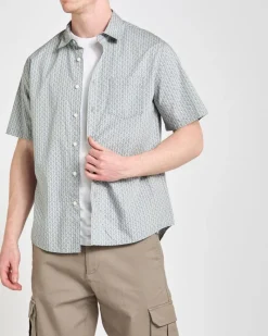 Discount Dunnes Stores Printed Cotton Slub Shirt